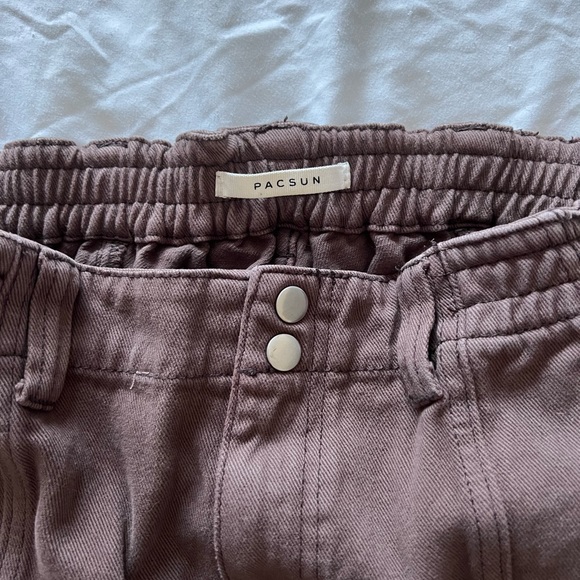 PacSun “Elastic Waist Cargo Pants” Brown Size Large - Picture 3 of 3